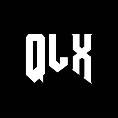 Teknoloji şirketi için QLX harf logosu tasarımı. QLX logo tasarımı siyah ve beyaz renk kombinasyonu. QLX logosu, QLX vektörü, QLX tasarımı, QLX simgesi, QLX alfabesi. QLX tipografi logosu tasarımı.