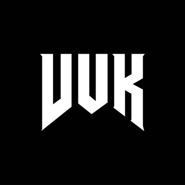 Teknoloji şirketi için VUK mektup logosu tasarımı. VUK logo tasarımı siyah-beyaz renk kombinasyonu. VUK logosu, VUK vektörü, VUK tasarımı, VUK simgesi, VUK alfabesi. VUK tipografi logosu tasarımı.