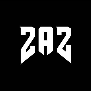 Teknoloji şirketi için ZAZ harf logosu tasarımı. ZAZ logo tasarımı siyah ve beyaz renk kombinasyonu. ZAZ logosu, ZAZ vektörü, ZAZ tasarımı, ZAZ simgesi, ZAZ alfabesi. ZAZ tipografi logosu tasarımı.
