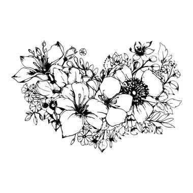 Zarif Aşk Kalbi Tasarımı Karmaşık Flütler ve Romantik Girdaplar, Süslü Kalp desenleri, Zarif Adorantlar ve Sanatsal Güzellik ile Sembolize Edilmiş Zamansız Aşk ve Tutku İçin Mükemmel