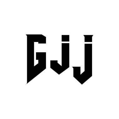 Teknoloji şirketi için GJJ mektup logosu tasarımı. GJJ logo tasarımı siyah ve beyaz renk kombinasyonu. GJJ logosu, GJJ vektörü, GJJ tasarımı, GJJ simgesi, GJJ alfabesi. GJJ tipografi logosu tasarımı