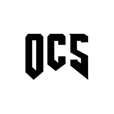 OCS letter logo design for technology company. OCS logo design black and white color combination. OCS logo, OCS vector, OCS design, OCS icon, OCS alphabet. OCS typography logo design clipart