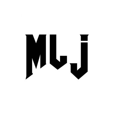 Teknoloji şirketi için MLJ mektup logosu tasarımı. MLJ logo tasarımı siyah ve beyaz renk kombinasyonu. MLJ logosu, MLJ vektörü, MLJ tasarımı, MLJ simgesi, MLJ alfabesi. MLJ tipografi logosu tasarımı