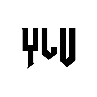 Teknoloji şirketi için YLU mektup logosu tasarımı. YLU logo tasarımı siyah-beyaz renk kombinasyonu. YLU logosu, YLU vektörü, YLU dizaynı, YLU simgesi, YLU alfabesi. YLU tipografi logosu tasarımı