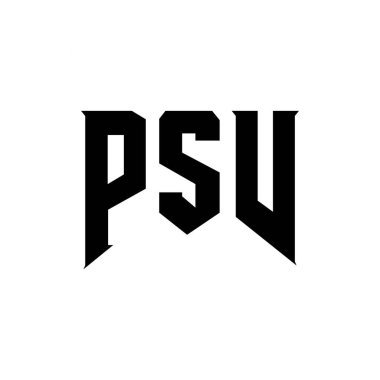 Teknoloji şirketi için PSV mektup logosu tasarımı. PSV logo tasarımı siyah ve beyaz renk kombinasyonu. PSV logosu, PSV vektörü, PSV tasarımı, PSV simgesi, PSV alfabesi. PSV tipografi logosu tasarımı