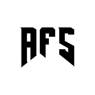 Teknoloji şirketi için AFS mektup logosu tasarımı. AFS logosu siyah ve beyaz renk kombinasyonu tasarladı. AFS logosu, AFS vektörü, AFS dizaynı, AFS simgesi, AFS alfabesi. AFS tipografi logosu tasarımı.