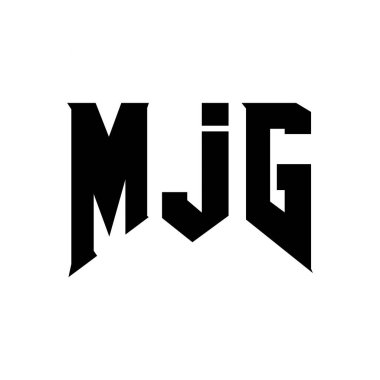 Teknoloji şirketi için MJG mektup logosu tasarımı. MJG logo tasarımı siyah ve beyaz renk kombinasyonu. MJG logosu, MJG vektörü, MJG tasarımı, MJG simgesi, MJG alfabesi. MJG tipografi logosu tasarımı