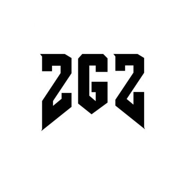 Teknoloji şirketi için ZGZ harf logosu tasarımı. ZGZ logo tasarımı siyah ve beyaz renk kombinasyonu. ZGZ logosu, ZGZ vektörü, ZGZ tasarımı, ZGZ simgesi, ZGZ alfabesi. ZGZ tipografi logosu tasarımı
