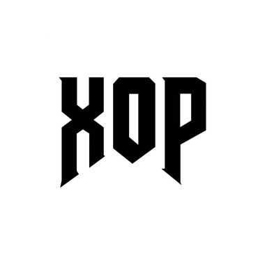 Teknoloji şirketi için XOP harf logosu tasarımı. XOP logosu siyah ve beyaz renk kombinasyonu tasarladı. XOP logosu, XOP vektörü, XOP tasarımı, XOP simgesi, XOP alfabesi. XOP tipografi logosu tasarımı