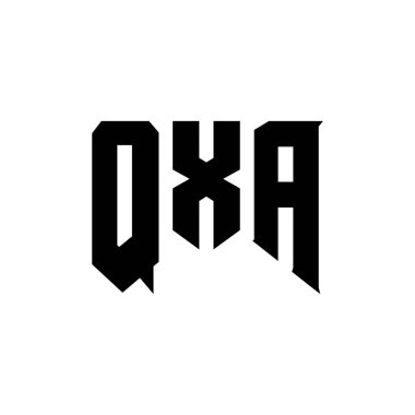 Teknoloji şirketi için QXA mektup logosu tasarımı. QXA logo tasarımı siyah ve beyaz renk kombinasyonu. QXA logosu, QXA vektörü, QXA tasarımı, QXA simgesi, QXA alfabesi. QXA tipografi logosu tasarımı