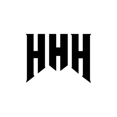 Teknoloji şirketi için HHH mektup logosu tasarımı. HHH logosu siyah ve beyaz renk kombinasyonu tasarladı. HHH logosu, HHH vektörü, HHH dizaynı, HHH simgesi, HHH alfabesi. HHH tipografi logosu tasarımı