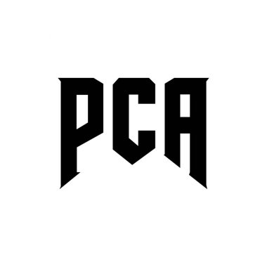 Teknoloji şirketi için PCA mektup logosu tasarımı. PCA logo tasarımı siyah ve beyaz renk kombinasyonu. PCA logosu, PCA vektörü, PCA tasarımı, PCA simgesi, PCA alfabesi. PCA tipografi logosu tasarımı