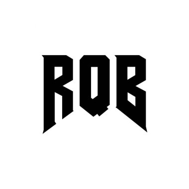 Teknoloji şirketi için RQB harf logosu tasarımı. RQB logo tasarımı siyah-beyaz renk kombinasyonu. RQB logosu, RQB vektörü, RQB tasarımı, RQB simgesi, RQB alfabesi. RQB tipografi logosu tasarımı