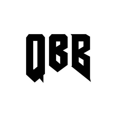 QBB letter logo design for technology company. QBB logo design black and white color combination. QBB logo, QBB vector, QBB design, QBB icon, QBB alphabet. QBB typography logo design clipart