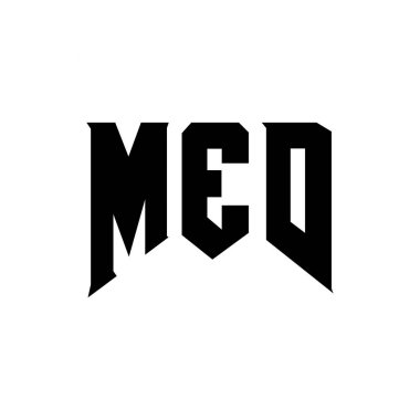 Teknoloji şirketi için MED mektup logosu tasarımı. MED logo tasarımı siyah ve beyaz renk kombinasyonu. Tıp logosu, medikal vektör, tıp tasarımı, tıp ikonu, tıp alfabesi. MED tipografi logosu tasarımı