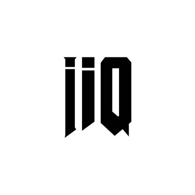 Teknoloji şirketi için IIQ harf logosu tasarımı. IIQ logosu siyah ve beyaz renk kombinasyonu tasarladı. IIQ logosu, IQ vektörü, IIQ tasarımı, IIQ simgesi, IIQ alfabesi. IIQ tipografi logosu tasarımı