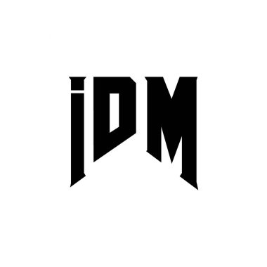 Teknoloji şirketi için IDM mektup logosu tasarımı. IDM logosu siyah ve beyaz renk kombinasyonu tasarladı. IDM logosu, IDM vektörü, IDM tasarımı, IDM simgesi, IDM alfabesi. IDM tipografi logosu tasarımı