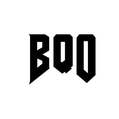 Teknoloji şirketi için BQO harf logosu tasarımı. BQO logo tasarımı siyah ve beyaz renk kombinasyonu. BQO logosu, BQO vektörü, BQO tasarımı, BQO simgesi, BQO alfabesi. BQO tipografi logosu tasarımı.