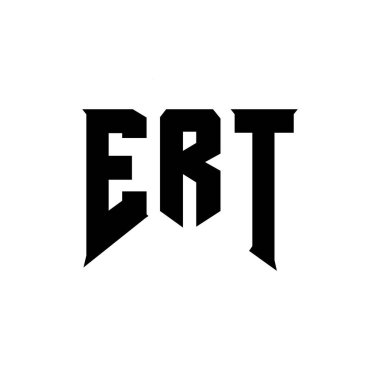 Teknoloji şirketi için ERT mektup logosu tasarımı. ERT logosu siyah ve beyaz renk kombinasyonu tasarladı. ERT logosu, ERT vektörü, ERT dizaynı, ERT simgesi, ERT alfabesi. ERT tipografi logosu tasarımı