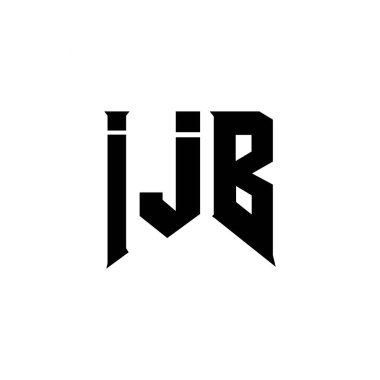 Teknoloji şirketi için IJB mektup logosu tasarımı. IJB logo tasarımı siyah ve beyaz renk kombinasyonu. IJB logosu, IJB vektörü, IJB tasarımı, IJB simgesi, IJB alfabesi. IJB tipografi logosu tasarımı