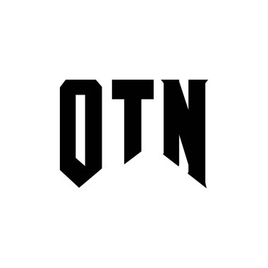 OTN letter logo design for technology company. OTN logo design black and white color combination. OTN logo, OTN vector, OTN design, OTN icon, OTN alphabet. OTN typography logo design clipart