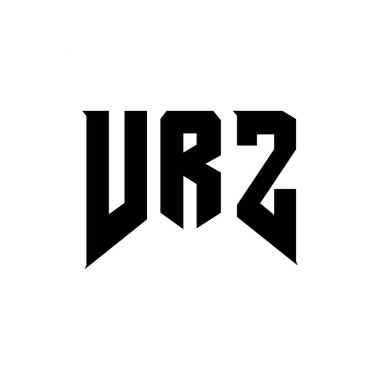 VRZ letter logo design for technology company. VRZ logo design black and white color combination. VRZ logo, VRZ vector, VRZ design, VRZ icon, VRZ alphabet. VRZ typography logo design clipart