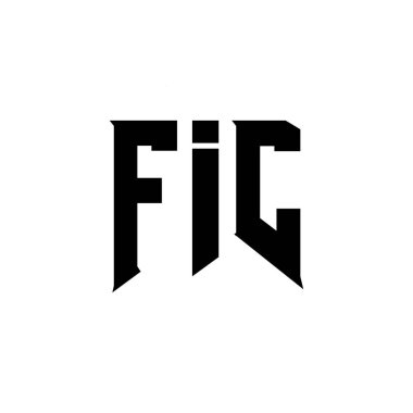 Teknoloji şirketi için FIC mektup logosu tasarımı. FIC logo tasarımı siyah ve beyaz renk kombinasyonu. FIC logosu, FIC vektörü, FIC tasarımı, FIC simgesi, FIC alfabesi. FIC tipografi logosu tasarımı