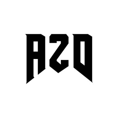 Teknoloji şirketi için AZD harf logosu tasarımı. AZD logo tasarımı siyah ve beyaz renk kombinasyonu. AZD logosu, AZD vektörü, AZD tasarımı, AZD simgesi, AZD alfabesi. AZD tipografi logosu tasarımı.