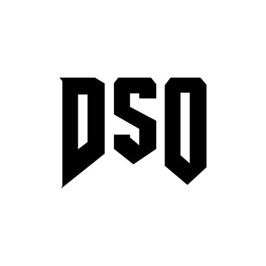 Teknoloji şirketi için DSO mektup logosu tasarımı. DSO logo tasarımı siyah ve beyaz renk kombinasyonu. DSO logosu, DSO vektörü, DSO tasarımı, DSO simgesi, DSO alfabesi. DSO tipografi logosu tasarımı