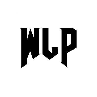 Teknoloji şirketi için WLP mektup logosu tasarımı. WLP logo tasarımı siyah ve beyaz renk kombinasyonu. WLP logosu, WLP vektörü, WLP tasarımı, WLP simgesi, WLP alfabesi. WLP tipografi logosu tasarımı