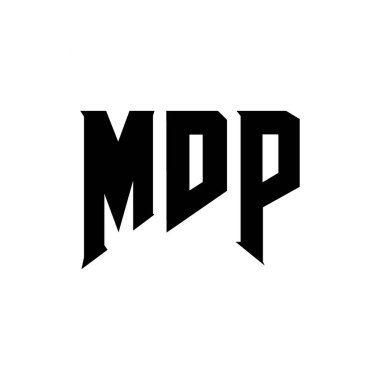 Teknoloji şirketi için MDP harf logosu tasarımı. MDP logo tasarımı siyah ve beyaz renk kombinasyonu. MDP logosu, MDP vektörü, MDP tasarımı, MDP simgesi, MDP alfabesi. MDP tipografi logosu tasarımı