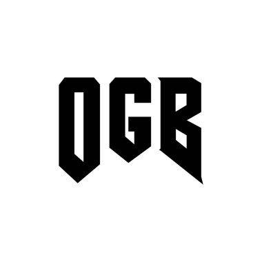 Teknoloji şirketi için OGB mektup logosu tasarımı. OGB logo tasarımı siyah-beyaz renk kombinasyonu. OGB logosu, OGB vektörü, OGB tasarımı, OGB simgesi, OGB alfabesi. OGB tipografi logosu tasarımı