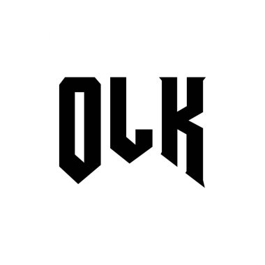 Teknoloji şirketi için OLK mektup logosu tasarımı. OLK logo tasarımı siyah ve beyaz renk kombinasyonu. OLK logosu, OLK vektörü, OLK tasarımı, OLK simgesi, OLK alfabesi. OLK tipografi logosu tasarımı