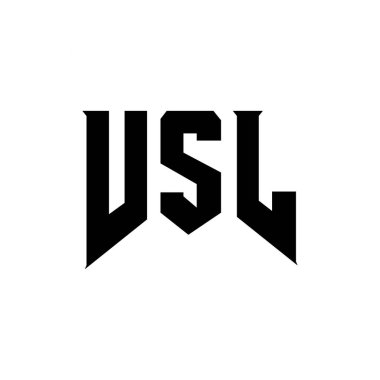 Teknoloji şirketi için VSL harf logosu tasarımı. VSL logo tasarımı siyah ve beyaz renk kombinasyonu. VSL logosu, VSL vektörü, VSL tasarımı, VSL simgesi, VSL alfabesi. VSL tipografi logosu tasarımı