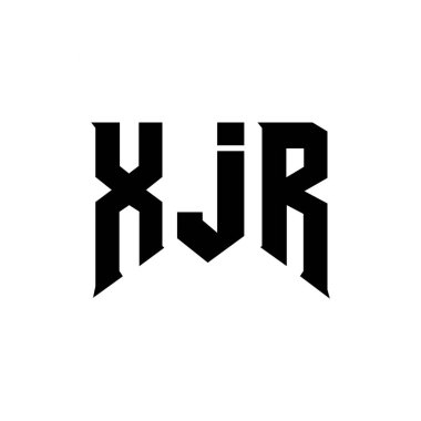 Teknoloji şirketi için XJR harf logosu tasarımı. XJR logo tasarımı siyah ve beyaz renk kombinasyonu. XJR logosu, XJR vektörü, XJR tasarımı, XJR simgesi, XJR alfabesi. XJR tipografi logosu tasarımı