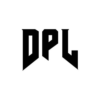 Teknoloji şirketi için DPL mektup logosu tasarımı. DPL logo tasarımı siyah ve beyaz renk kombinasyonu. DPL logosu, DPL vektörü, DPL tasarımı, DPL simgesi, DPL alfabesi. DPL tipografi logosu tasarımı