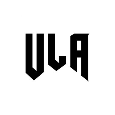 Teknoloji şirketi için ULA mektup logosu tasarımı. ULA logo tasarımı siyah ve beyaz renk kombinasyonu. ULA logosu, ULA vektörü, ULA tasarımı, ULA simgesi, ULA alfabesi. ULA tipografi logosu tasarımı