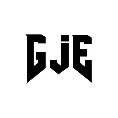 Teknoloji şirketi için GJE mektup logosu tasarımı. GJE logo tasarımı siyah ve beyaz renk kombinasyonu. GJE logosu, GJE vektörü, GJE tasarımı, GJE simgesi, GJE alfabesi. GJE tipografi logosu tasarımı