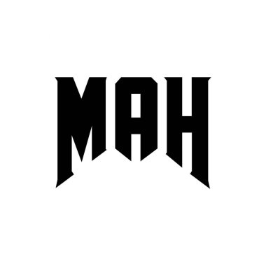 Teknoloji şirketi için MAH mektup logosu tasarımı. MAH logosu siyah ve beyaz renk kombinasyonu tasarladı. MAH logosu, MAH vektörü, MAH dizaynı, MAH simgesi, MAH alfabesi. MAH tipografi logo tasarımı
