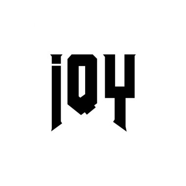 Teknoloji şirketi için IQY harf logosu tasarımı. IQY logo tasarımı siyah ve beyaz renk kombinasyonu. IQY logosu, IQY vektörü, IQY tasarımı, IQY simgesi, IQY alfabesi. IQY tipografi logosu tasarımı