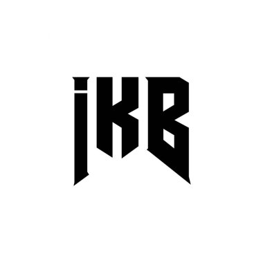 Teknoloji şirketi için IKB mektup logosu tasarımı. IKB logo tasarımı siyah ve beyaz renk kombinasyonu. IKB logosu, IKB vektörü, IKB tasarımı, IKB simgesi, IKB alfabesi. IKB tipografi logosu tasarımı