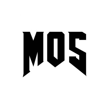 Teknoloji şirketi için MOS mektup logosu tasarımı. MOS logosu siyah ve beyaz renk kombinasyonu tasarladı. MOS logosu, MOS vektörü, MOS tasarımı, MOS simgesi, MOS alfabesi. MOS tipografi logosu tasarımı