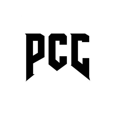 Teknoloji şirketi için PCC mektup logosu tasarımı. PCC logo tasarımı siyah ve beyaz renk kombinasyonu. PCC logosu, PCC vektörü, PCC tasarımı, PCC simgesi, PCC alfabesi. PCC tipografi logosu tasarımı
