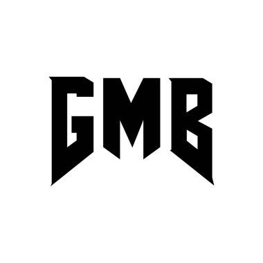 GMB letter logo design for technology company. GMB logo design black and white color combination. GMB logo, GMB vector, GMB design, GMB icon, GMB alphabet. GMB typography logo design clipart