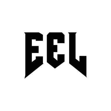 Teknoloji şirketi için EEL mektup logosu tasarımı. EEL logosu siyah ve beyaz renk kombinasyonu tasarladı. EEL logosu, EEL vektörü, EEL tasarımı, EEL simgesi, EEL alfabesi. EEL tipografi logosu tasarımı