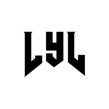 Teknoloji şirketi için LYL harf logosu tasarımı. LYL logo tasarımı siyah ve beyaz renk kombinasyonu. LYL logosu, LYL vektörü, LYL tasarımı, LYL simgesi, LYL alfabesi. LYL tipografi logosu tasarımı