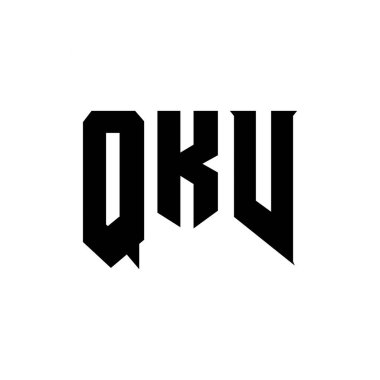 QKV teknoloji şirketi için harf logosu tasarımı. QKV logo tasarımı siyah ve beyaz renk kombinasyonu. QKV logosu, QKV vektörü, QKV tasarımı, QKV simgesi, QKV alfabesi. QKV tipografi logosu tasarımı