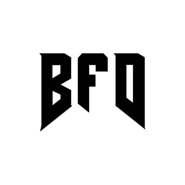 Teknoloji şirketi için BFD mektup logosu tasarımı. BFD logo tasarımı siyah-beyaz renk kombinasyonu. BFD logosu, BFD vektörü, BFD tasarımı, BFD simgesi, BFD alfabesi. BFD tipografi logo tasarımı.
