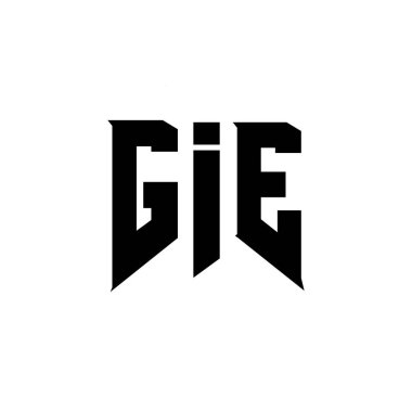 Teknoloji şirketi için GIE mektup logosu tasarımı. GIE logo tasarımı siyah ve beyaz renk kombinasyonu. Gie logosu, GIE vektörü, GIE tasarımı, GIE simgesi, GIE alfabesi. GIE tipografi logosu tasarımı
