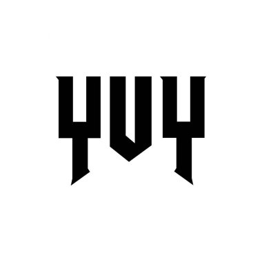 Teknoloji şirketi için YUY mektup logosu tasarımı. Logo tasarımınız siyah beyaz kombinasyon. YUY logosu, YUY vektörü, YUY tasarımı, YUY simgesi, YUY alfabesi. YUY tipografi logosu tasarımı